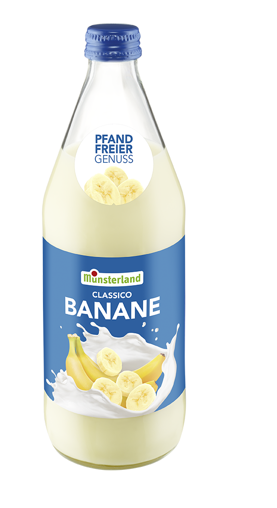 12 Flaschen Classico Bananen Milch von Münsterland - *pfandfrei* 0,5l