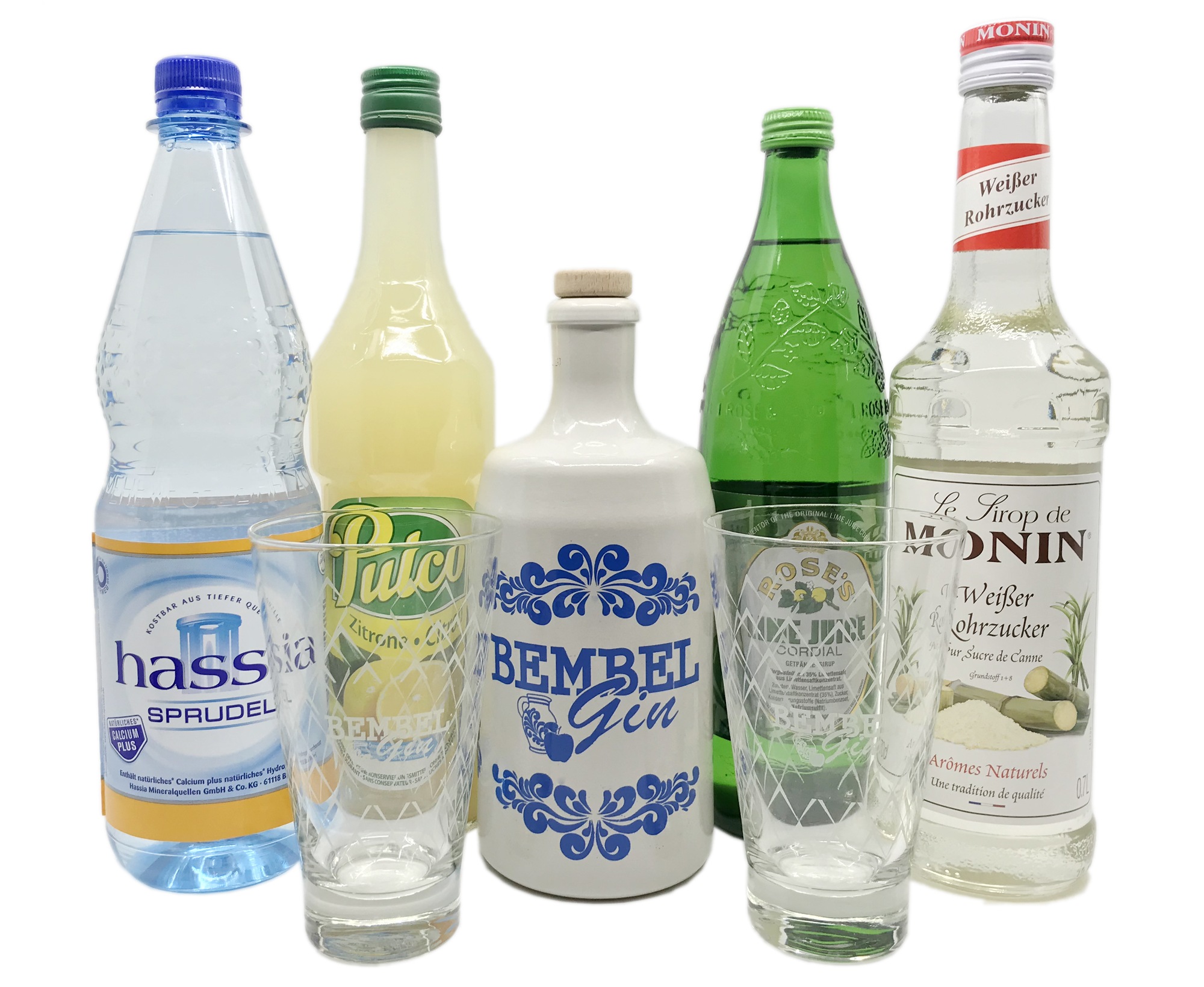 Frankfurter Fizz Paket - Bembel Gin 700 ml plus Zutaten - Versandkostenfrei