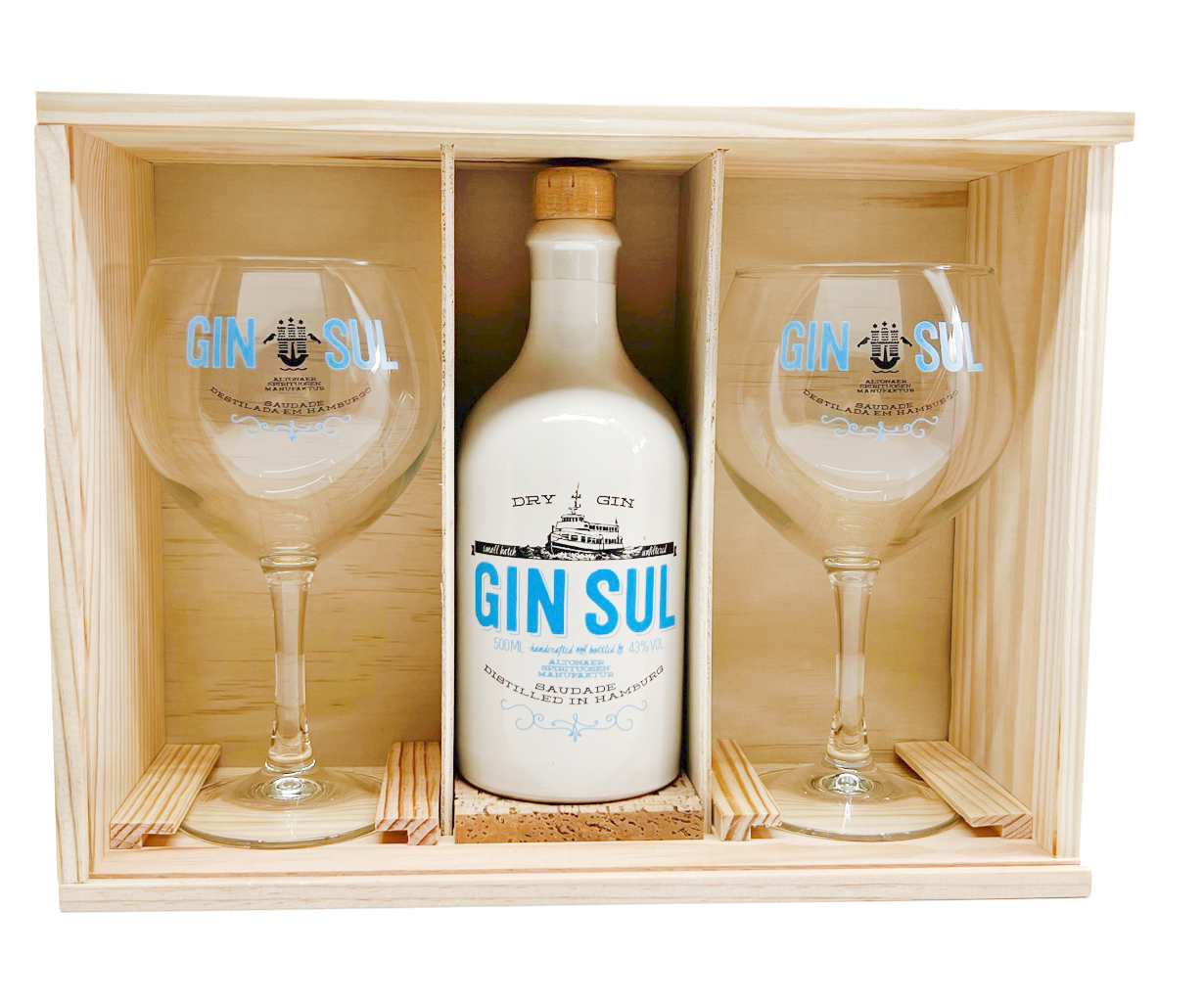 ginsulpaket1 Gin Sul - limitiertes Geschenkpaket mit 2 Gläsern 0,5l 43%vol.