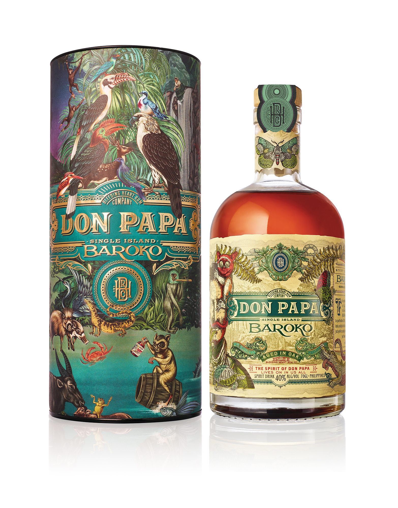 Don Papa - Baroko - Rum in Tube Geschenkverpackung 0,7l 40%vol.