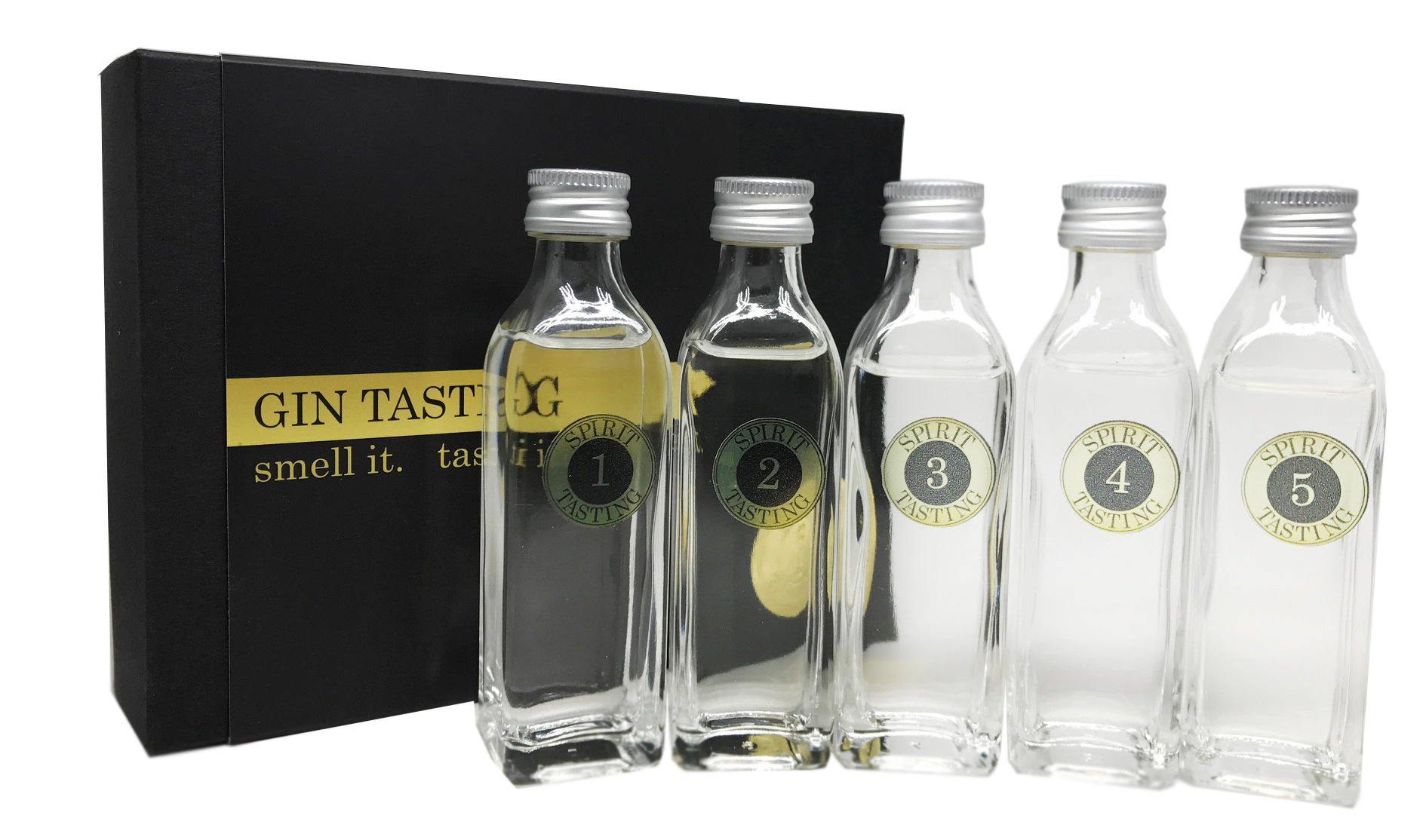 ST-Gin2 Spirit Tasting - Gin Tasting Paket (5 x 40ml) - Probierpaket für Gin Liebhaber