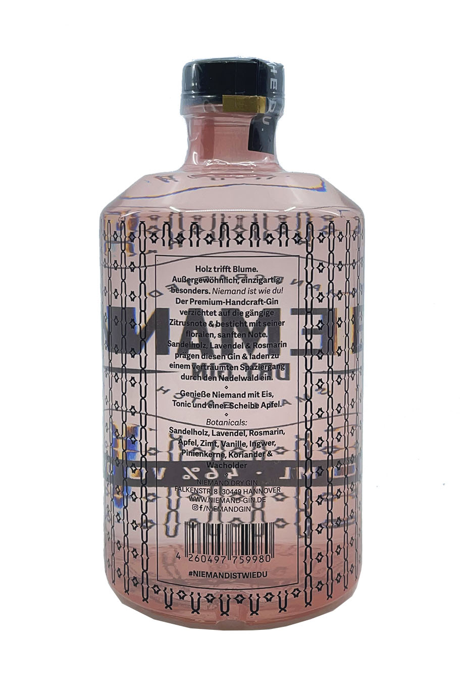 niemand_dry_gin_back NIEMAND ~ Dry Gin ~ 0,5l 46%vol.