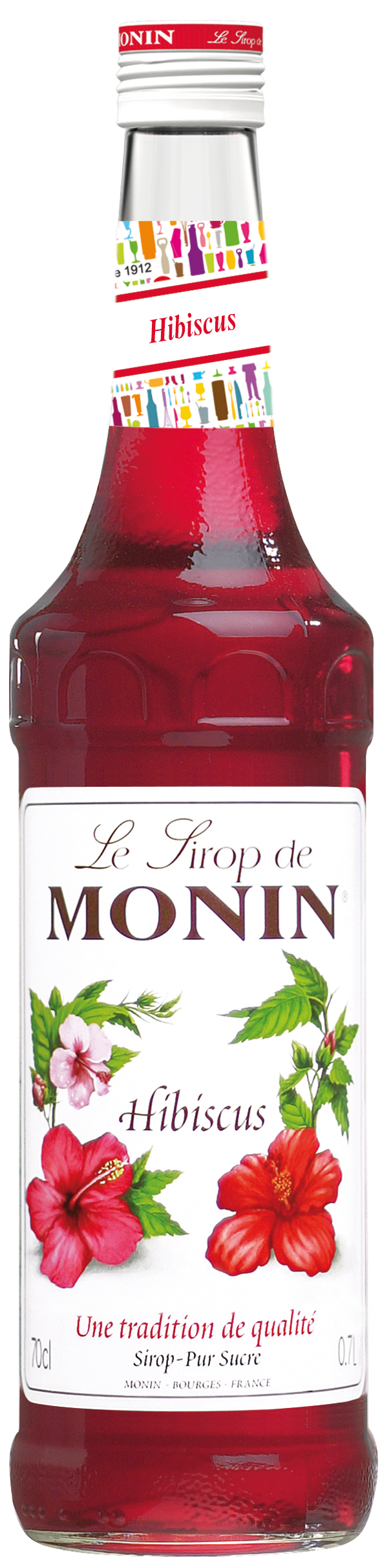 Monin Sirup Hibiscus Frucht-Sirup 0,7l Hibiskussirup Hibiskus Hibiscussirup