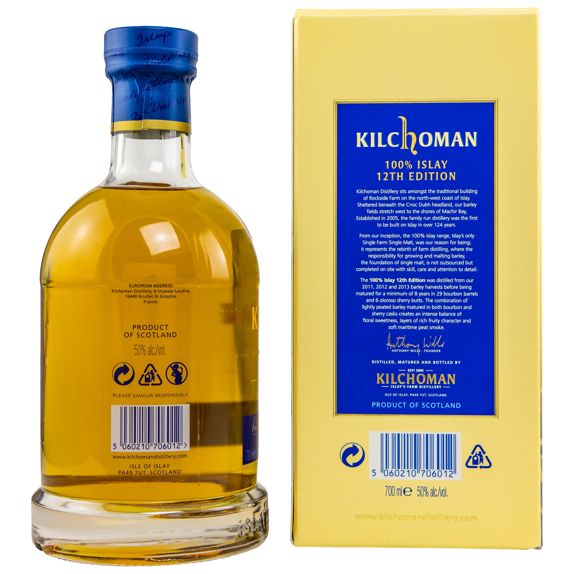 Kilchoman - 100% Islay - 12th Edition 0,7l 50%vol. Kilchoman - 100% Islay - 12th Edition 0,7l 50%vol.